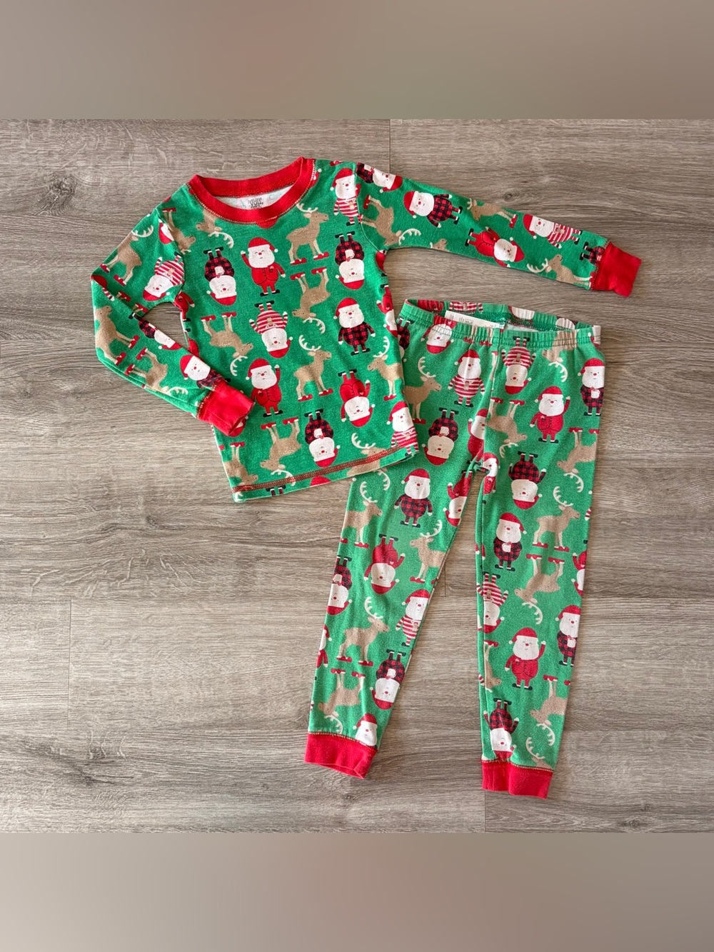 Carter's toddler boys Christmas print pajama set